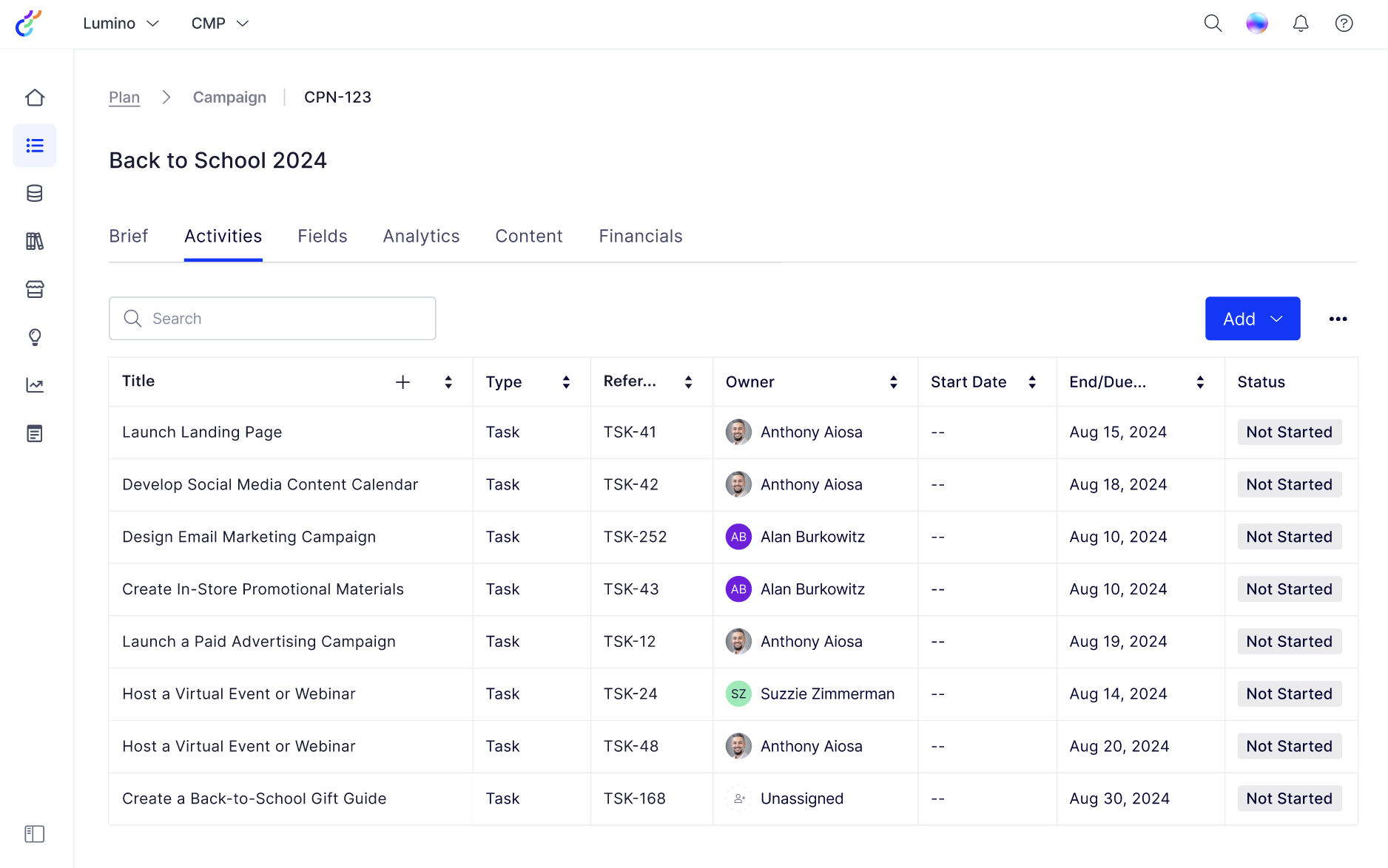 Optimizely Opal used to track tasks