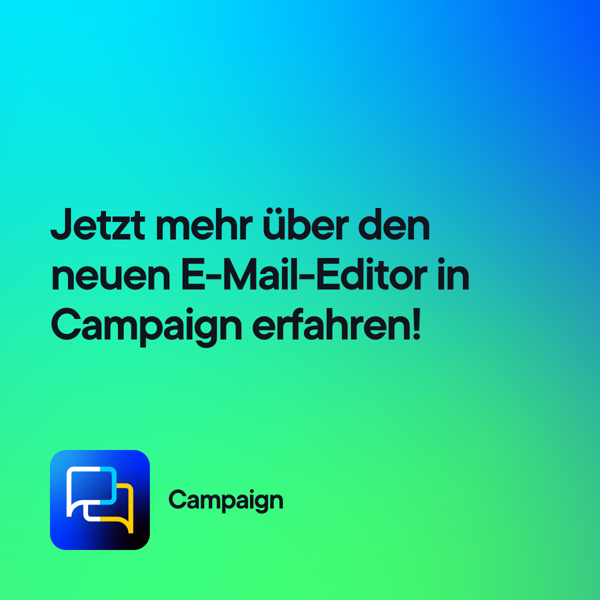 e-mail editor in campaign