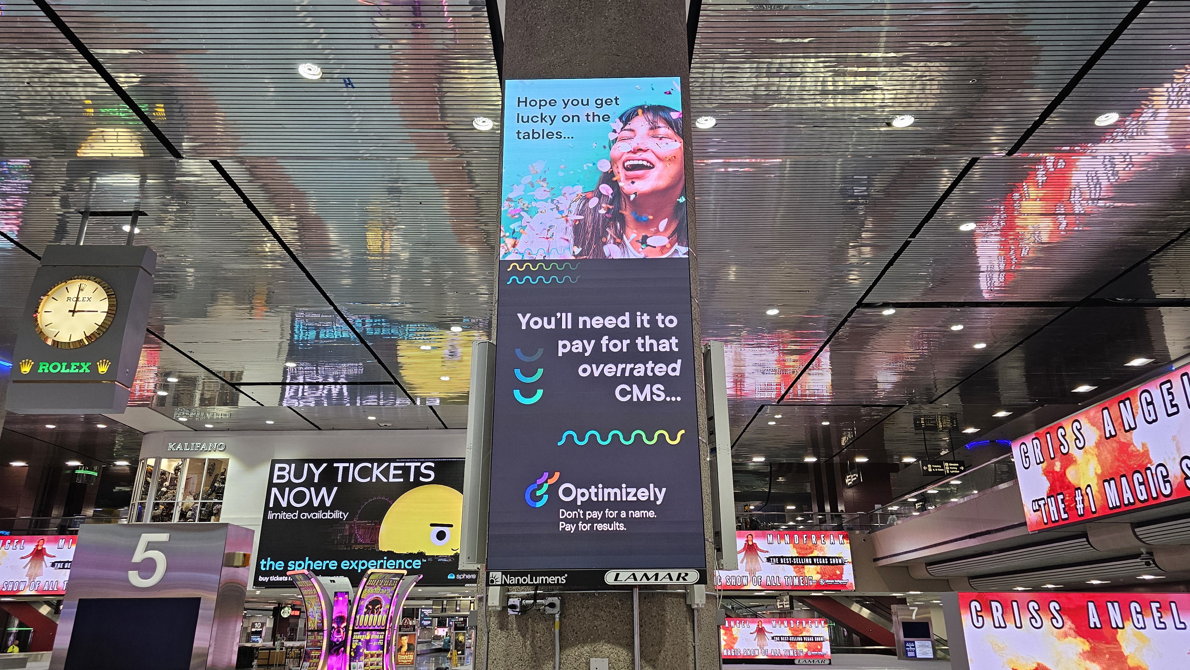 Optimizely digital airport display ads