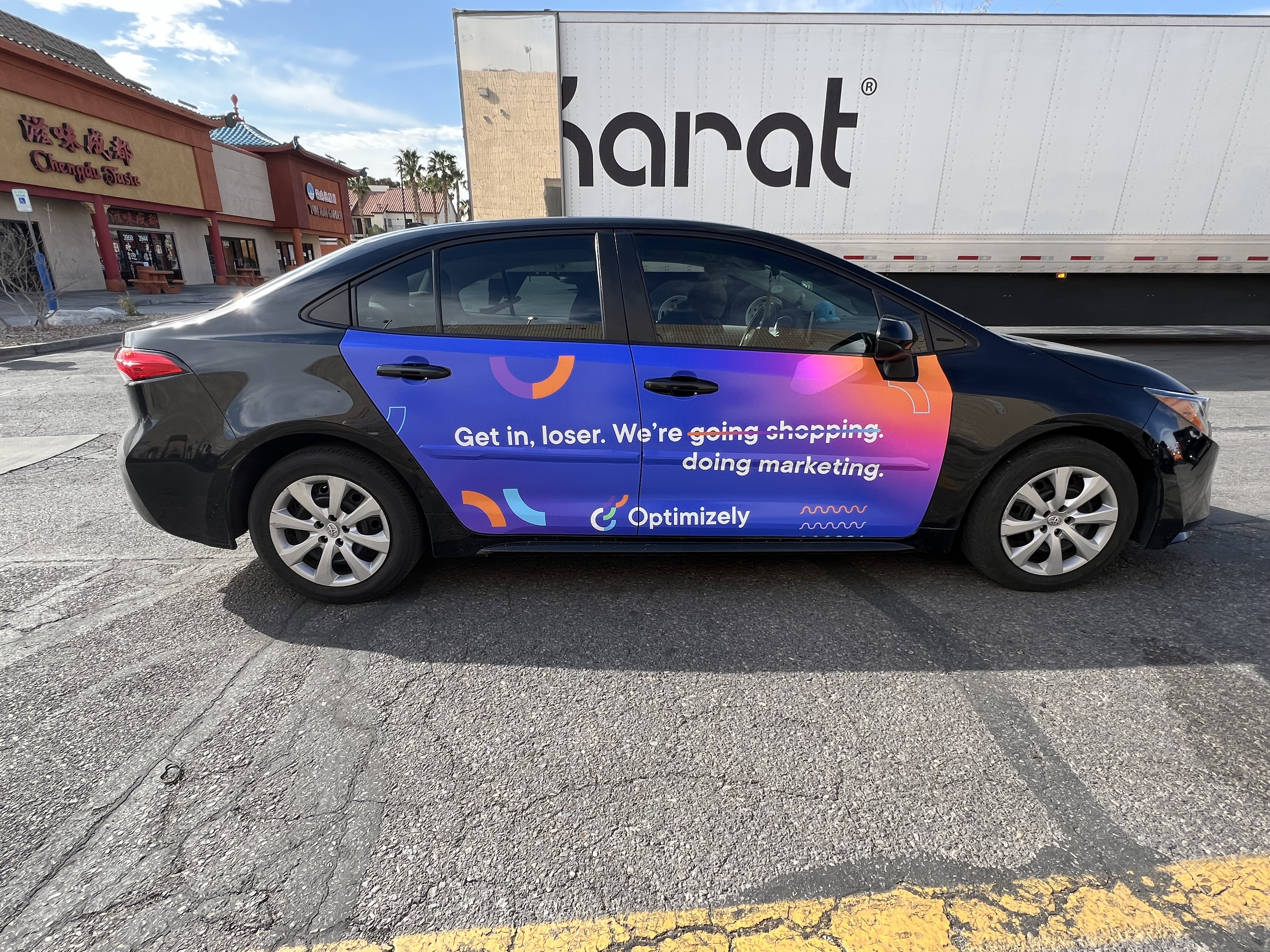 Optimizely branded car