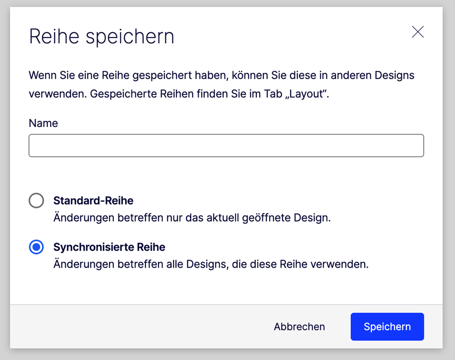 reihen speichern in optimizely campaign